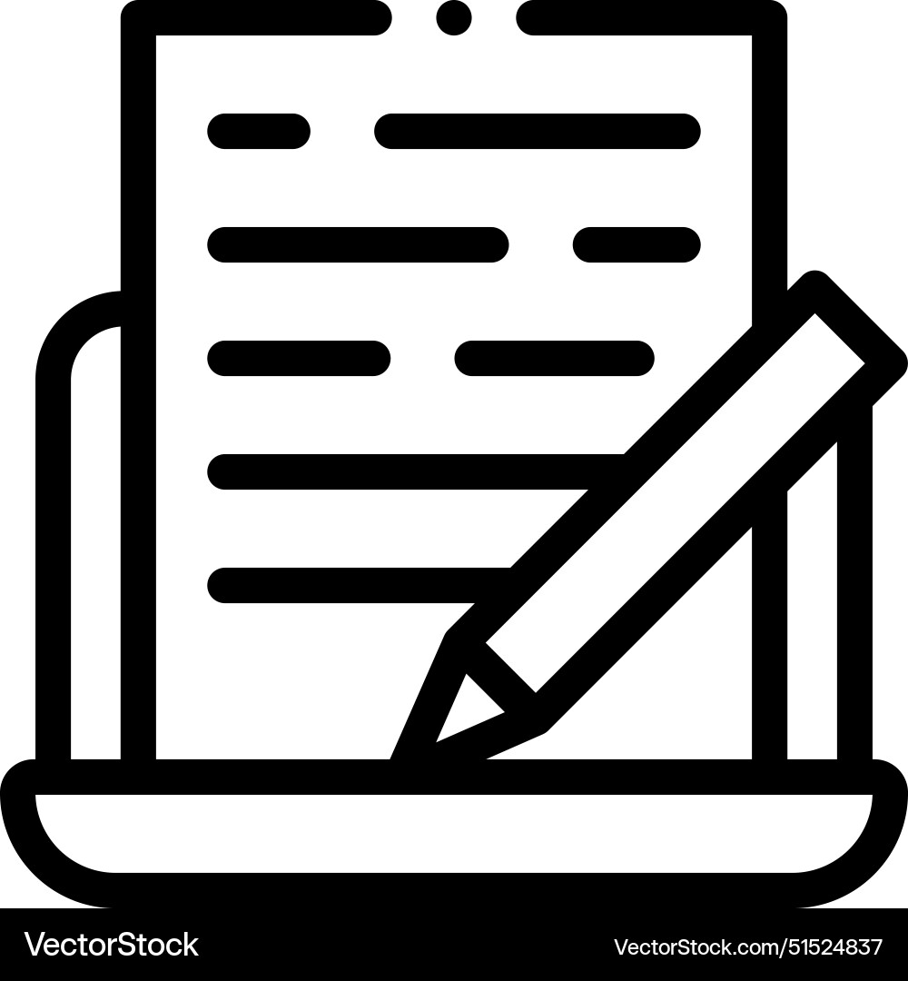 Blog icon thin linear style design isolated Blog icon thin linear style design isolated Vector Image
