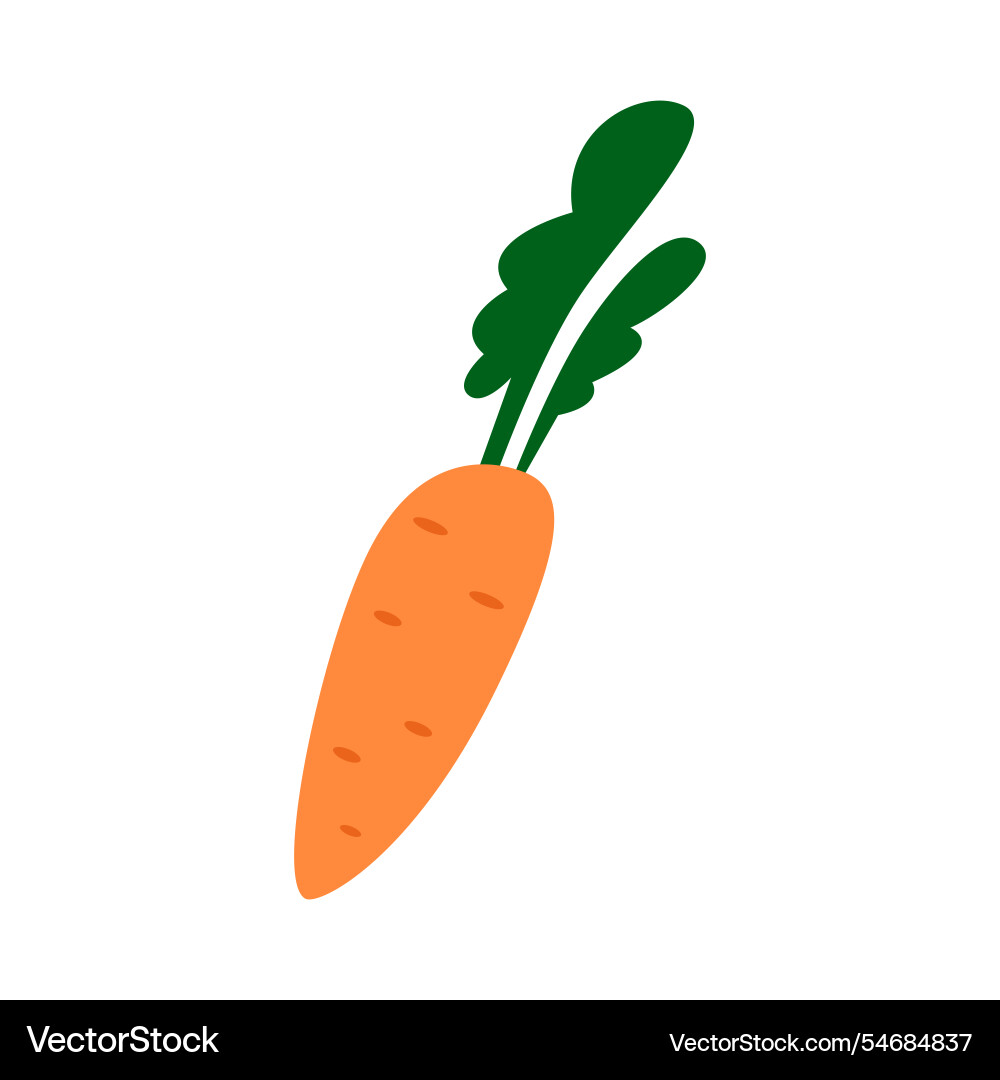Carrot flat Royalty Free Vector Image - VectorStock