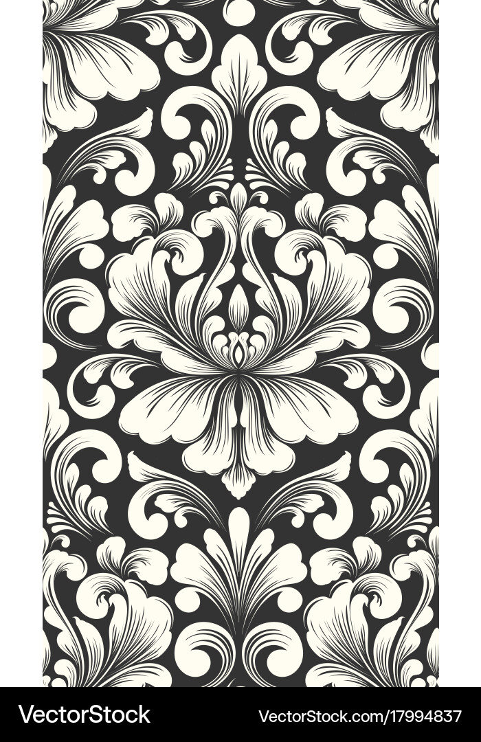 Damask seamless pattern element classical vector image