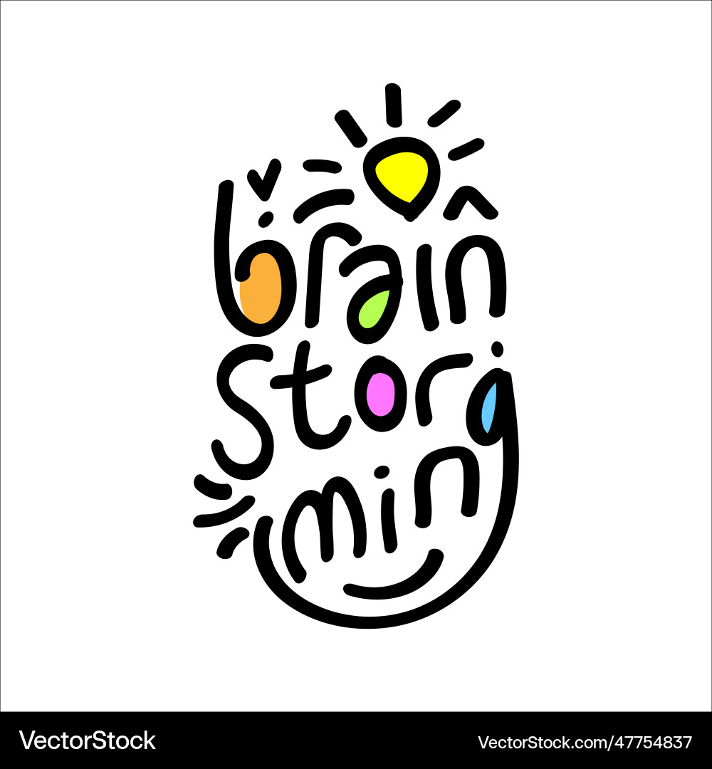 Design about brainstorming concept Design about brainstorming concept Vector Image