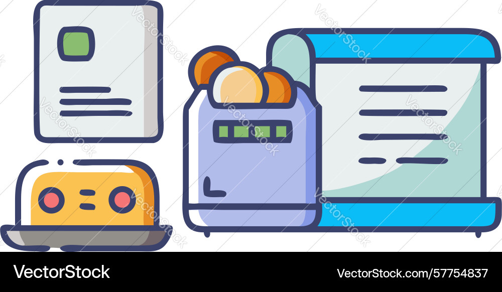 Digital document time tracker project progress vector image