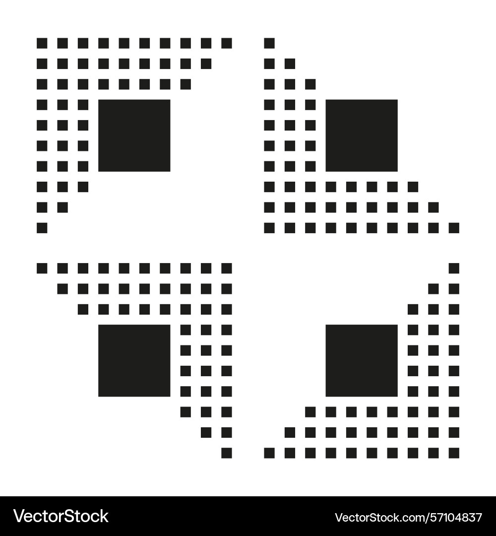 Dotted pattern icon abstract point shape Vector Image