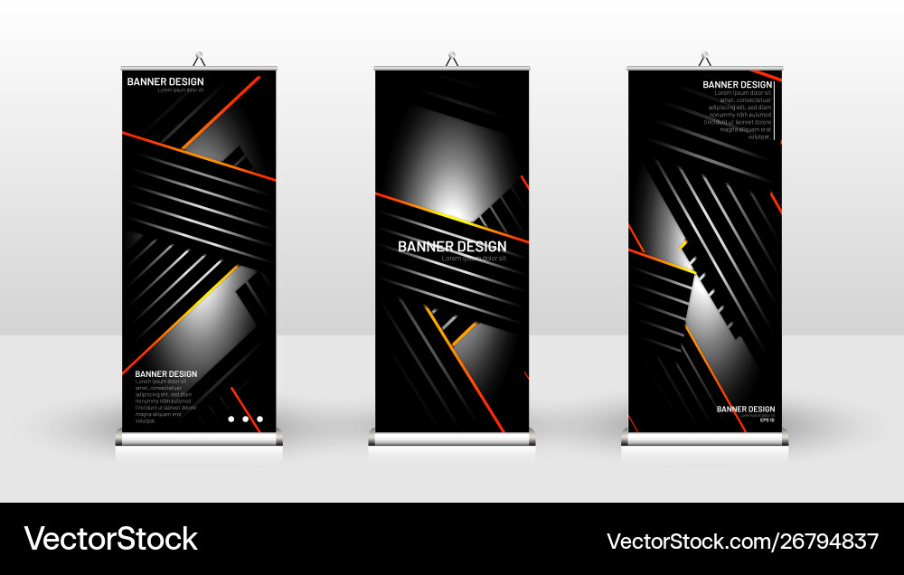Dynamic Geometric Banner Template Vector Image