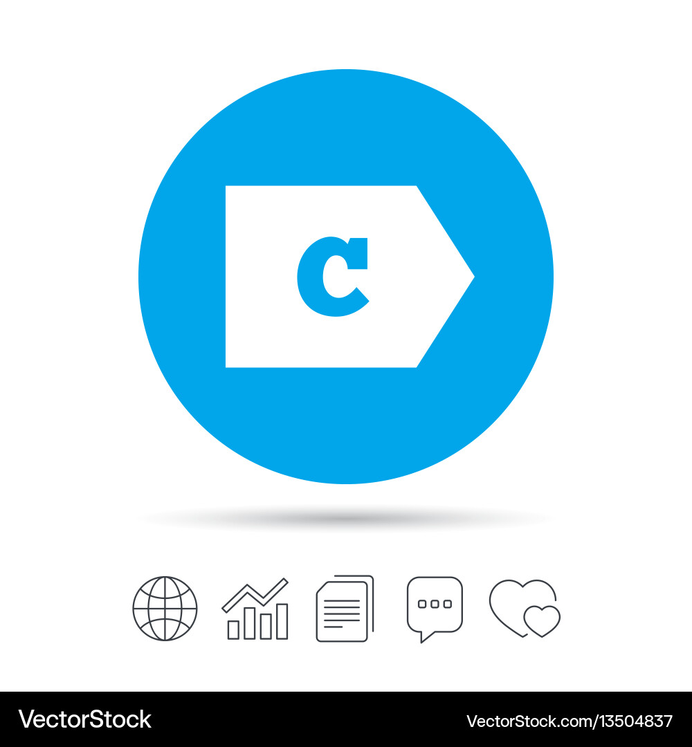 Energy efficiency class c consumption Vector Image