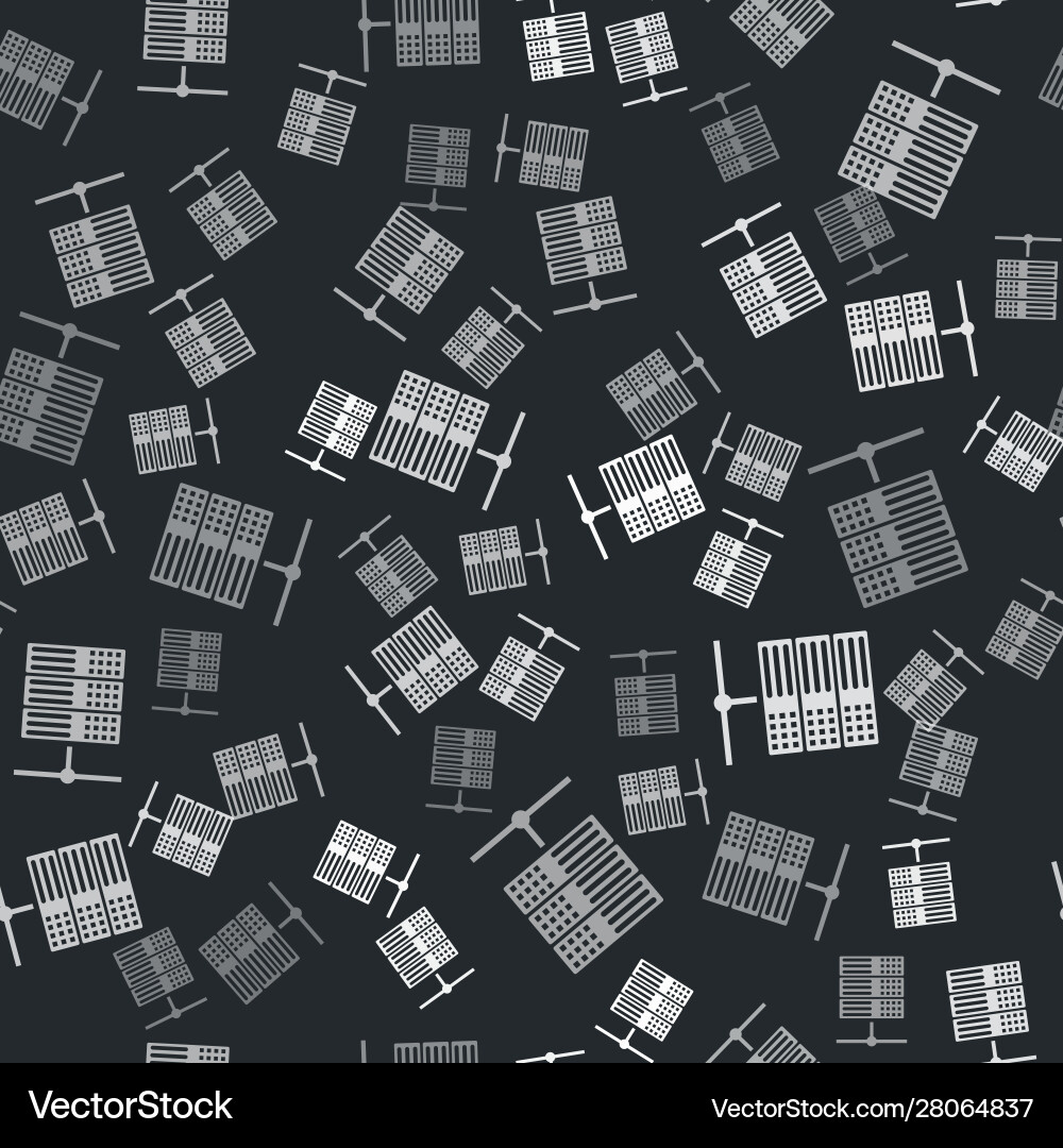 Grey server data web hosting icon isolated Vector Image