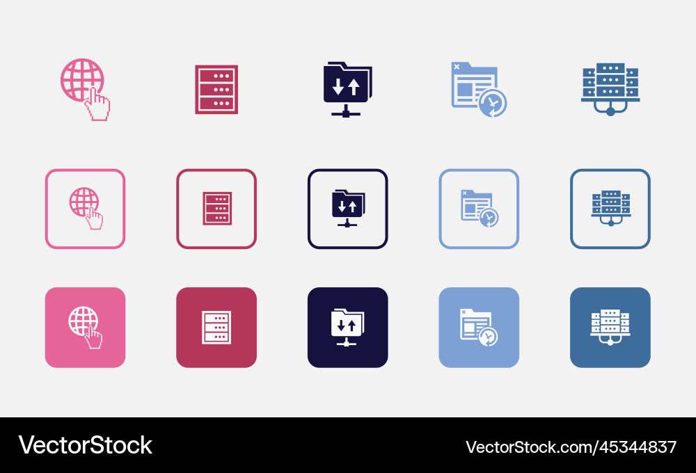Internet server ftp site backup data center vector image