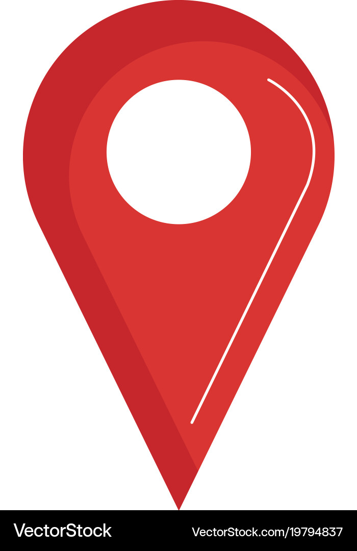 Pin pointer isolated icon Vector Image