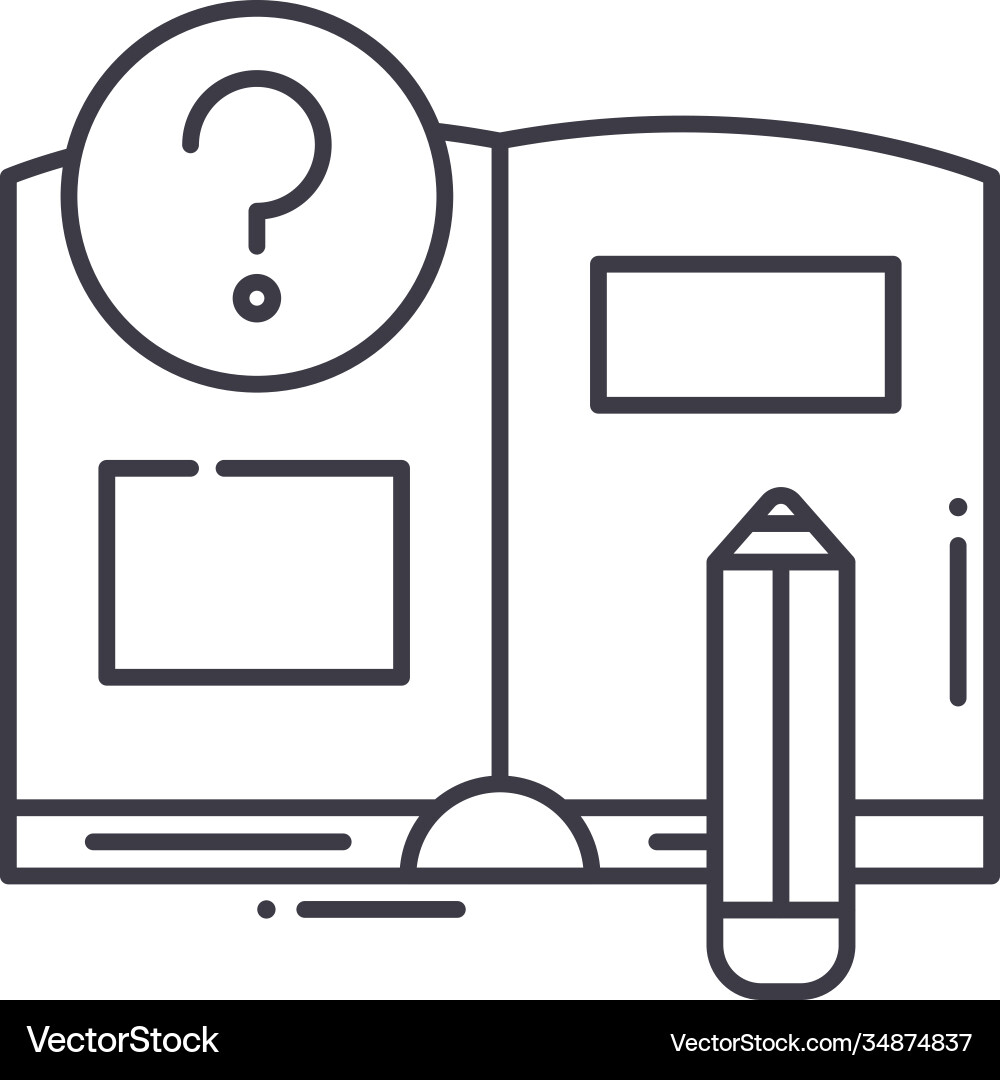 Problem learning icon linear isolated Problem learning icon linear isolated vector image