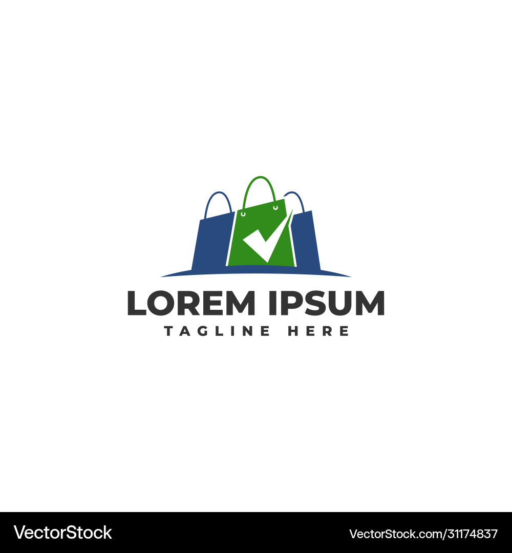 Recommended shopping selection with check mark Recommended shopping selection with check mark vector image