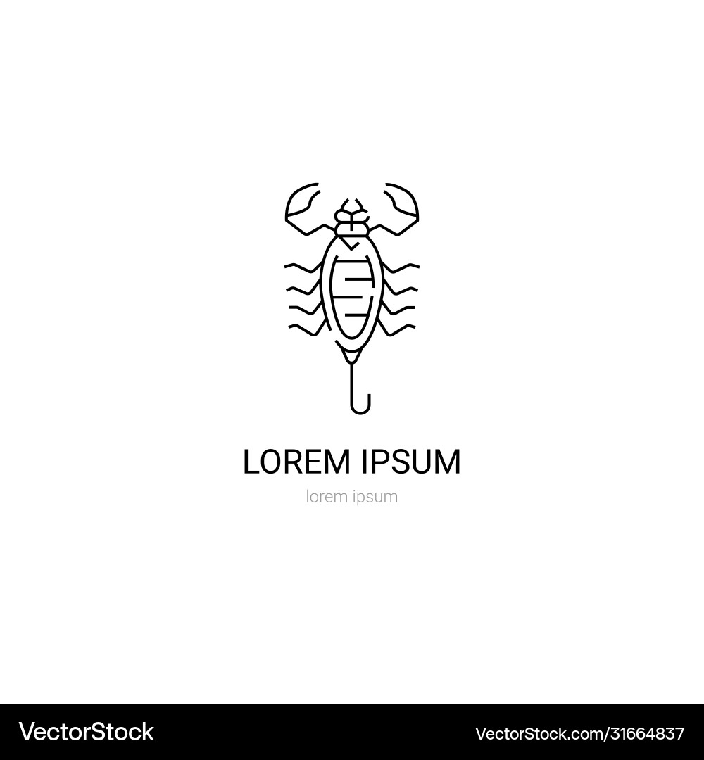 Scorpio simple in linear style Scorpio simple in linear style vector image