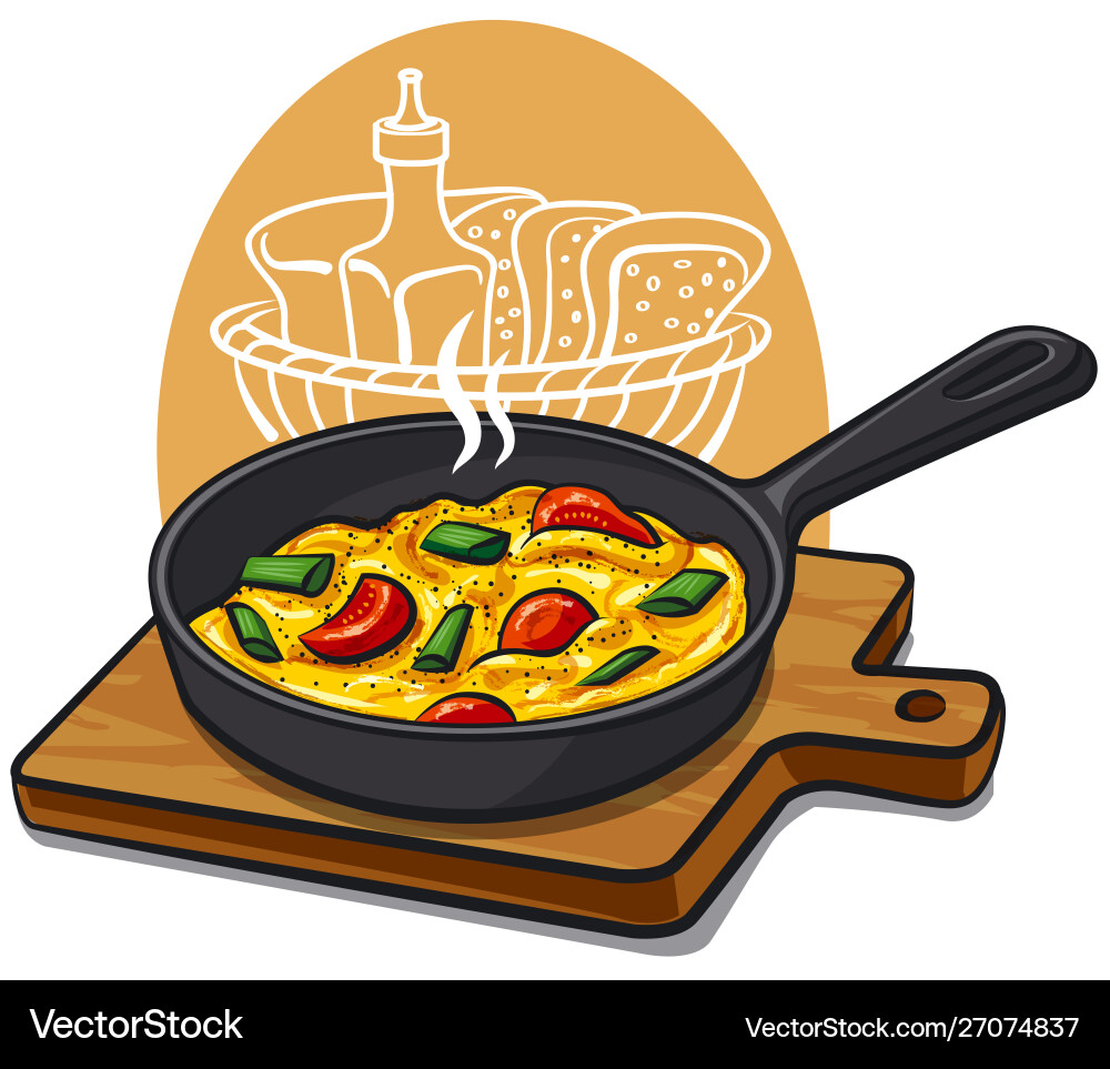 Scrambled eggs Royalty Free Vector Image - VectorStock