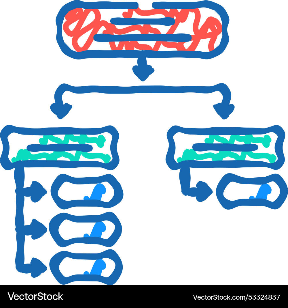 Search algorithm icon doodle vector image
