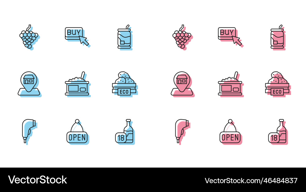 Set line scanner scanning bar code hanging sign Set line scanner scanning bar code hanging sign Vector Image