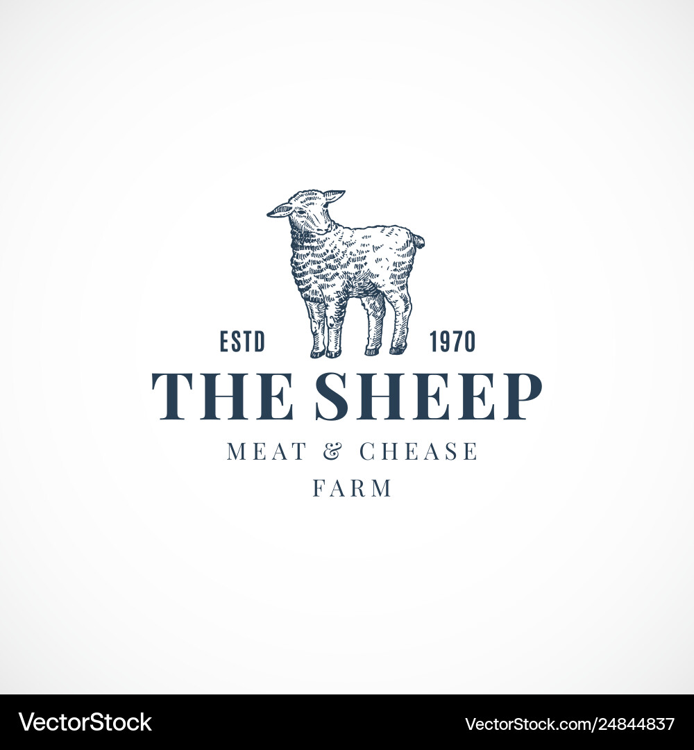 Sheep abstract sign symbol or logo Sheep abstract sign symbol or logo vector image