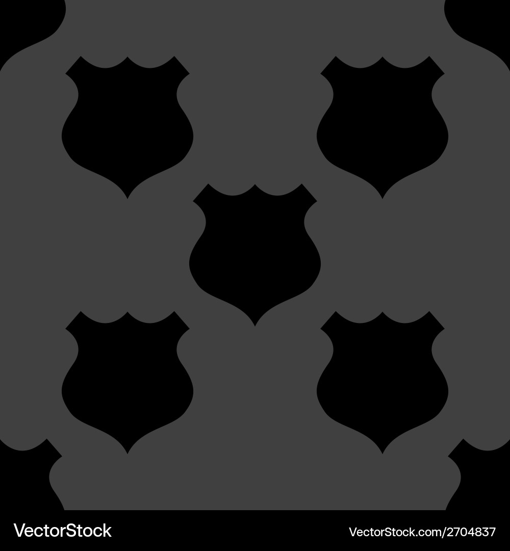 Shield web icon flat design seamless gray pattern vector image
