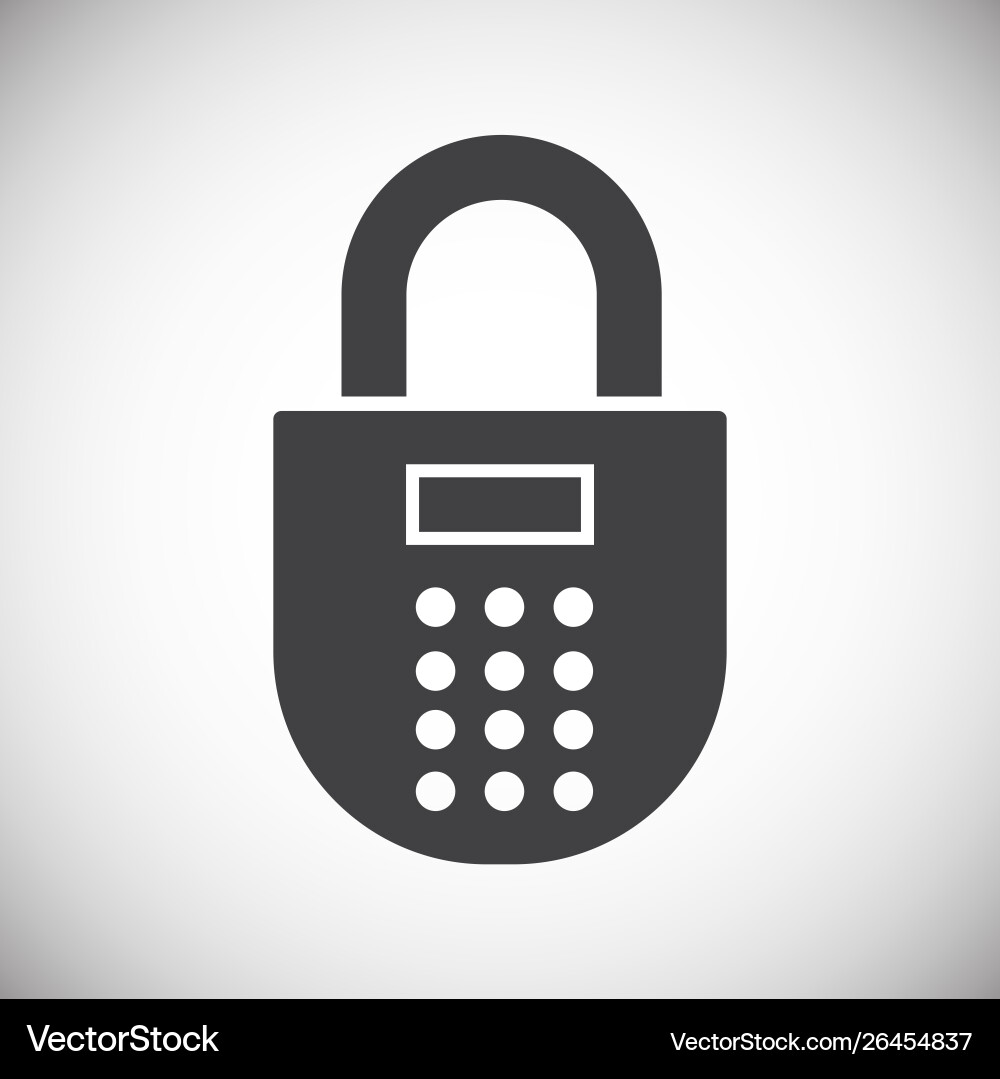 Smart lock icon on background for graphic and web Smart lock icon on background for graphic and web vector image