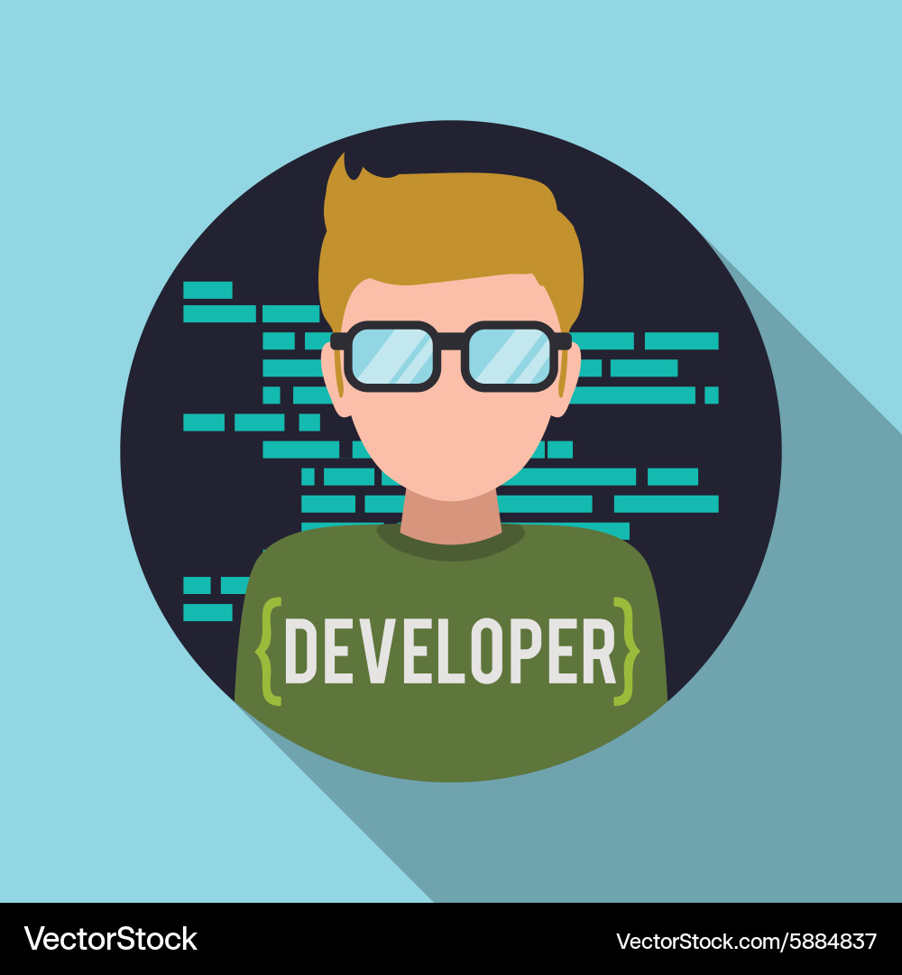 Software Developer Icons vector image