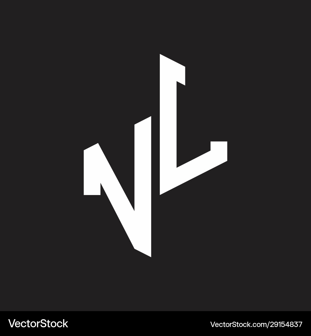 Vl initial letters logo monogram with up to down vector image