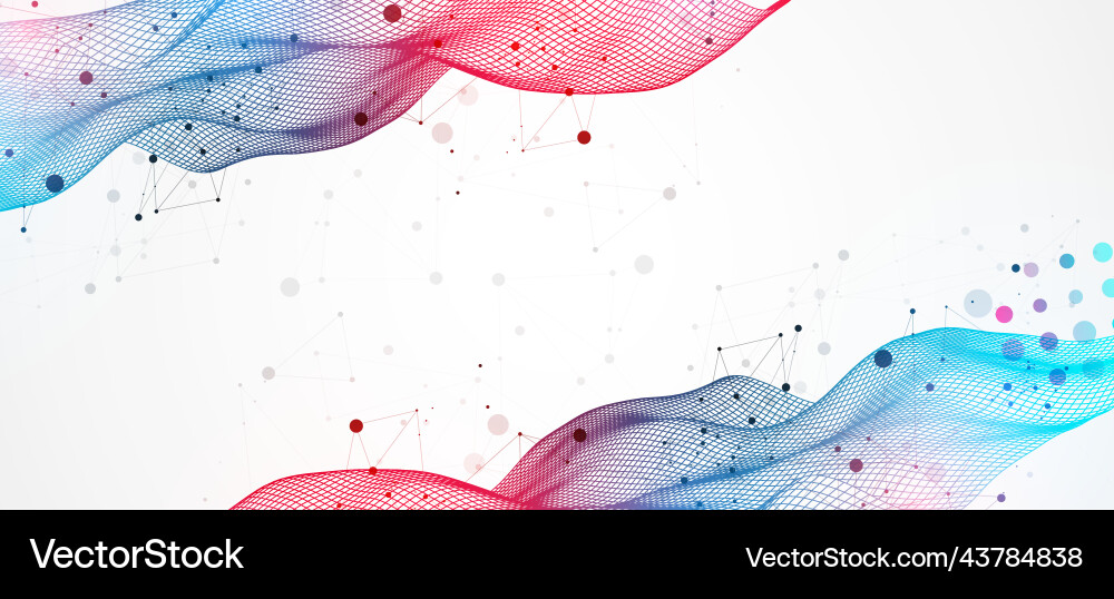 Abstract wave is made in a frame style vector image