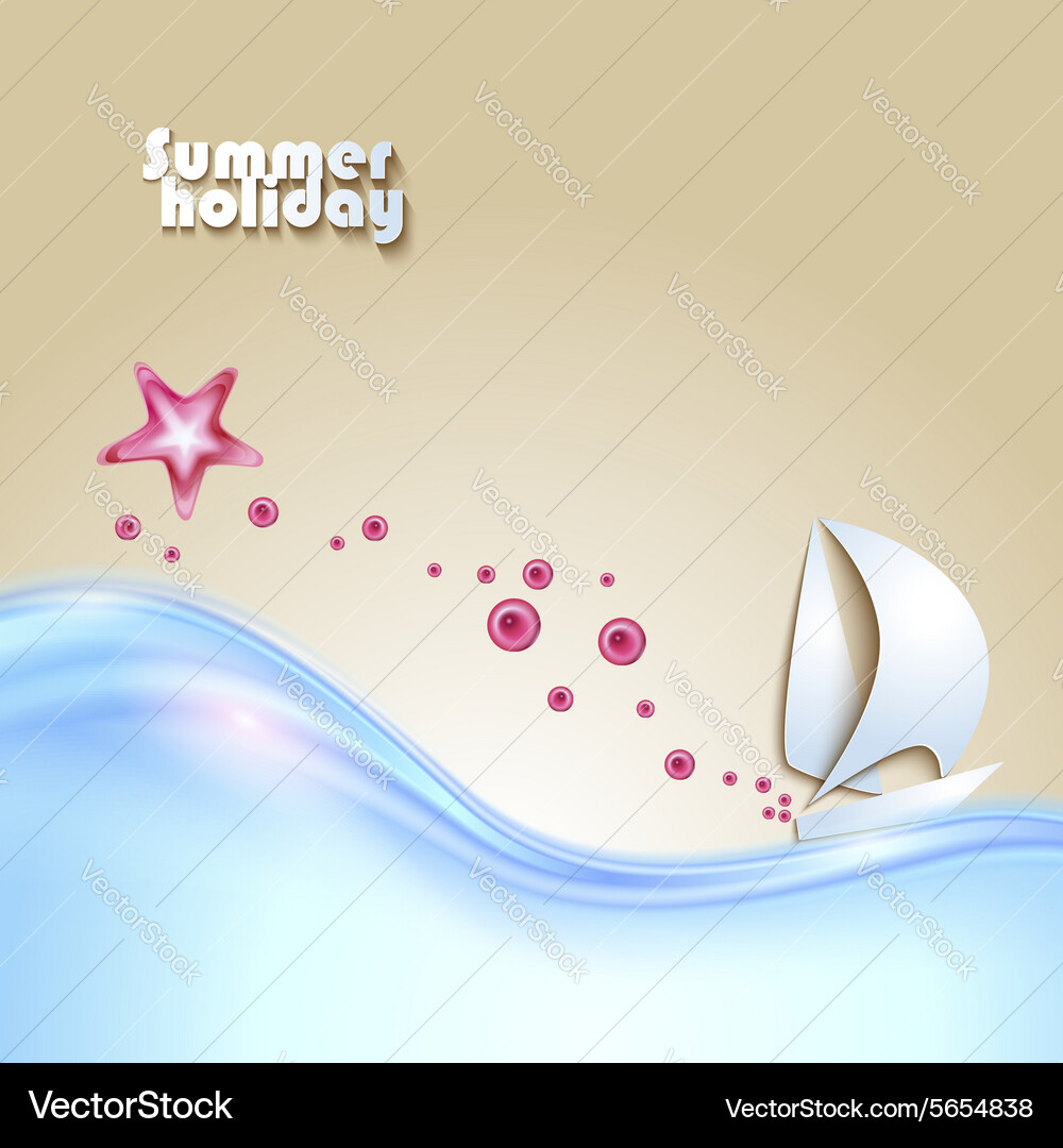 Background with seaside view Vector Image