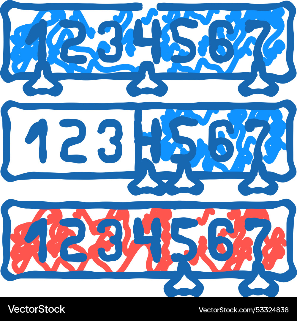 Binary search algorithm icon doodle Binary search algorithm icon doodle Vector Image