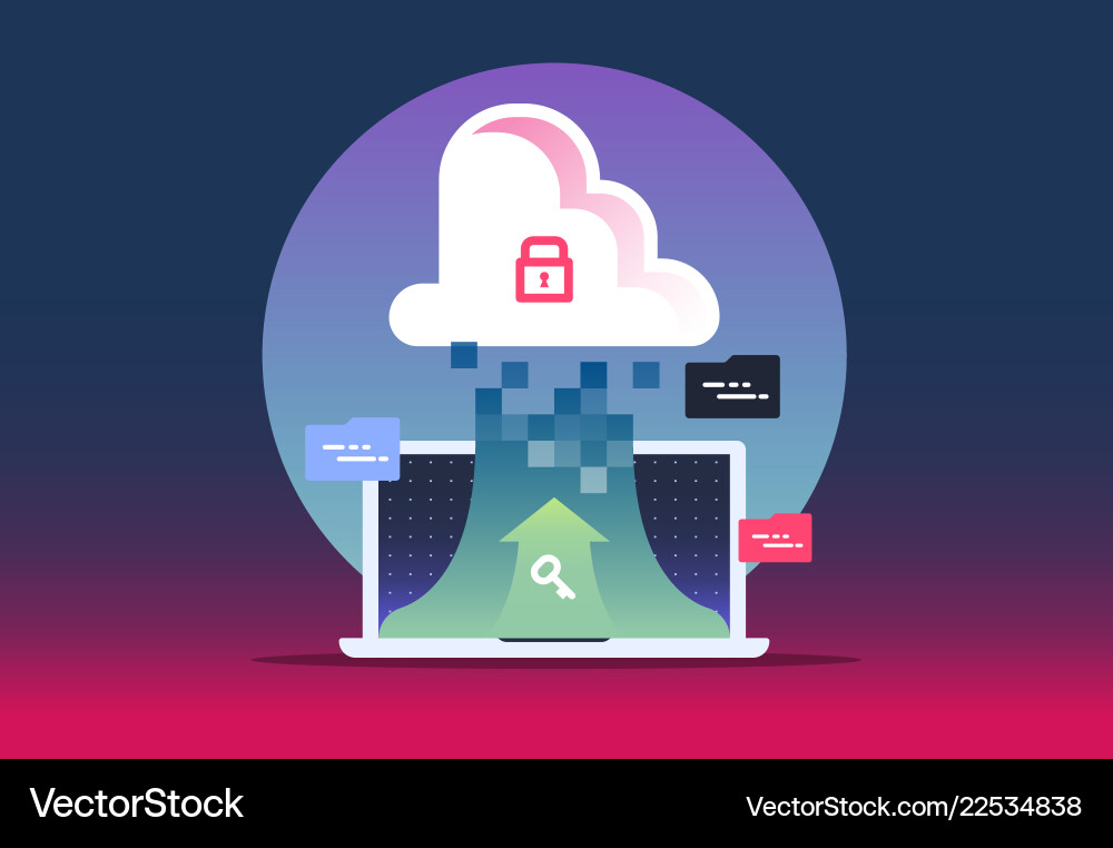 Cloud computing concept - connect devices to Cloud computing concept - connect devices to vector image