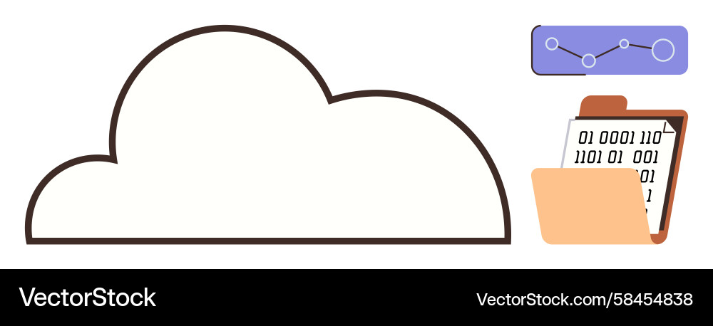 Cloud Data Storage with Binary Code Vector Image