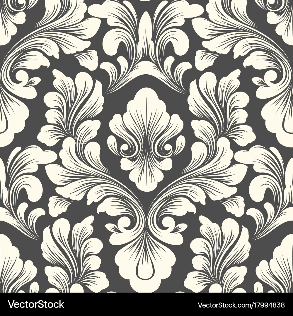 Damask seamless pattern element classical Vector Image