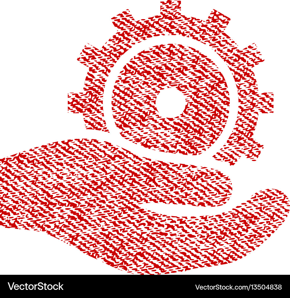Development service fabric textured icon Vector Image