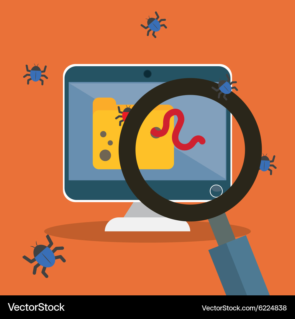 Digital fraud and hacking design Vector Image