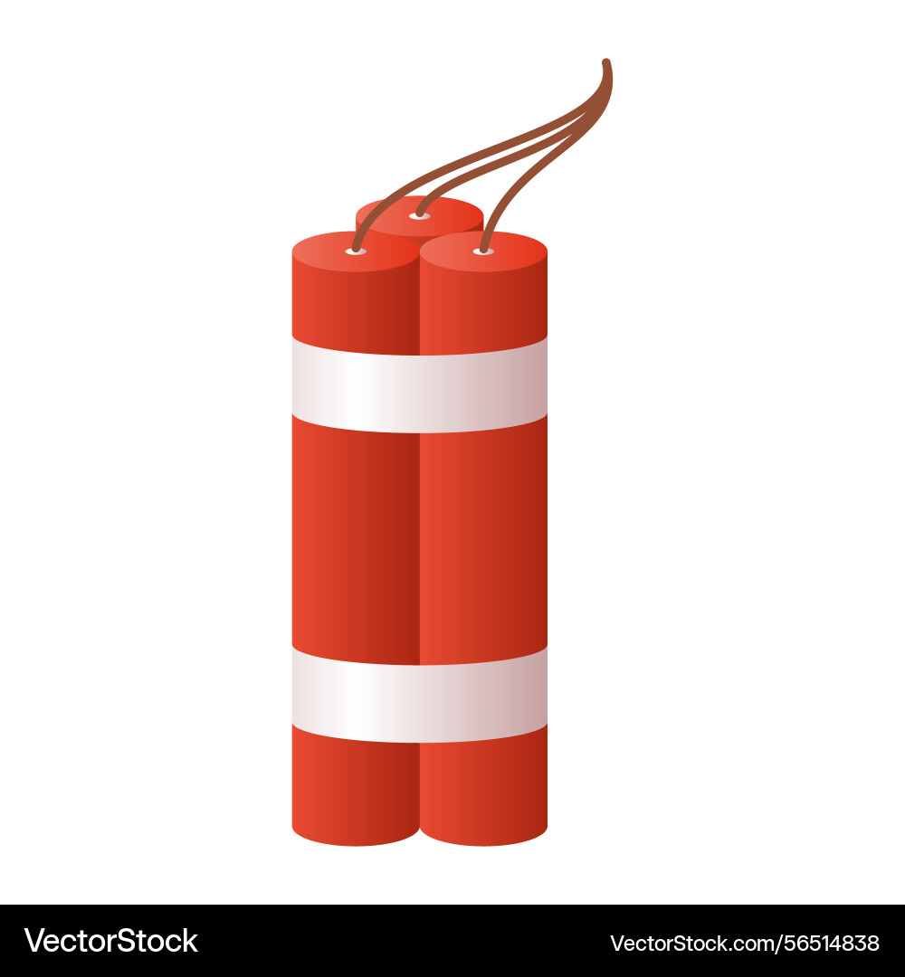 Explosive red dynamite Vector Image