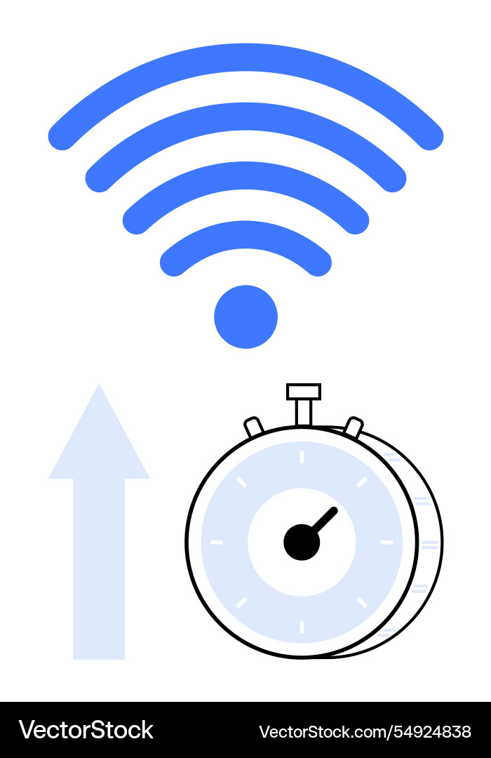 Fast internet speed concept with wireless signal Fast internet speed concept with wireless signal vector image
