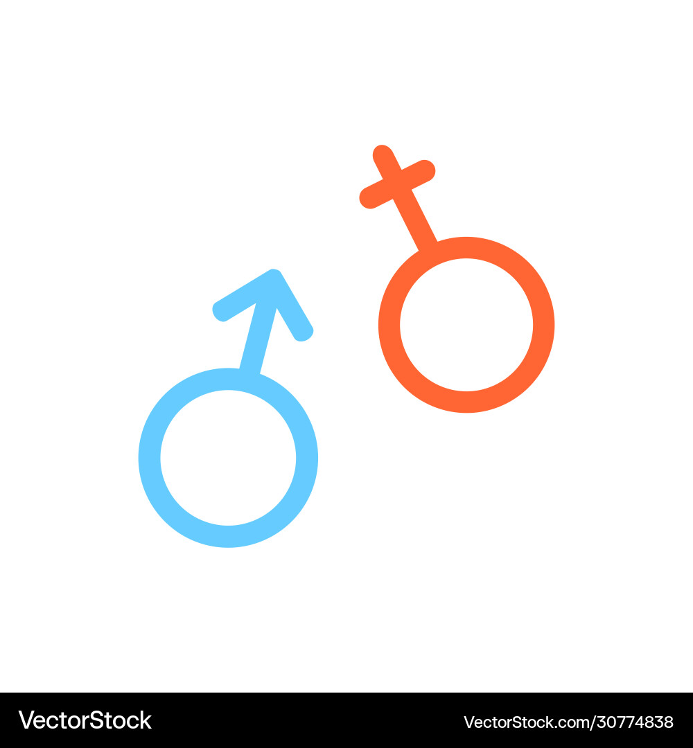Flat line gender icon Flat line gender icon vector image