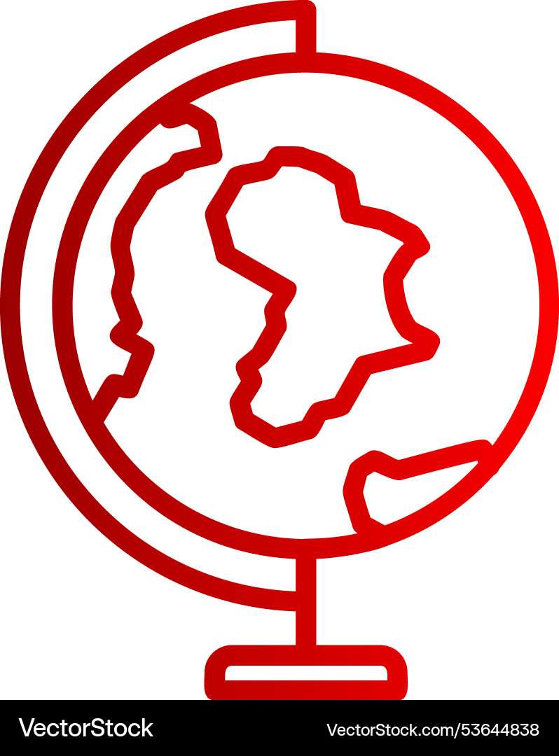 Globe line gradient icon Vector Image