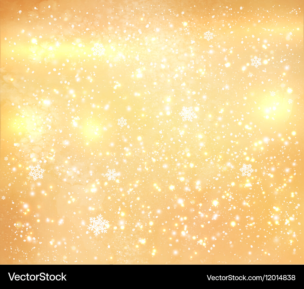 Gold Glitter Winter Background Vector Image