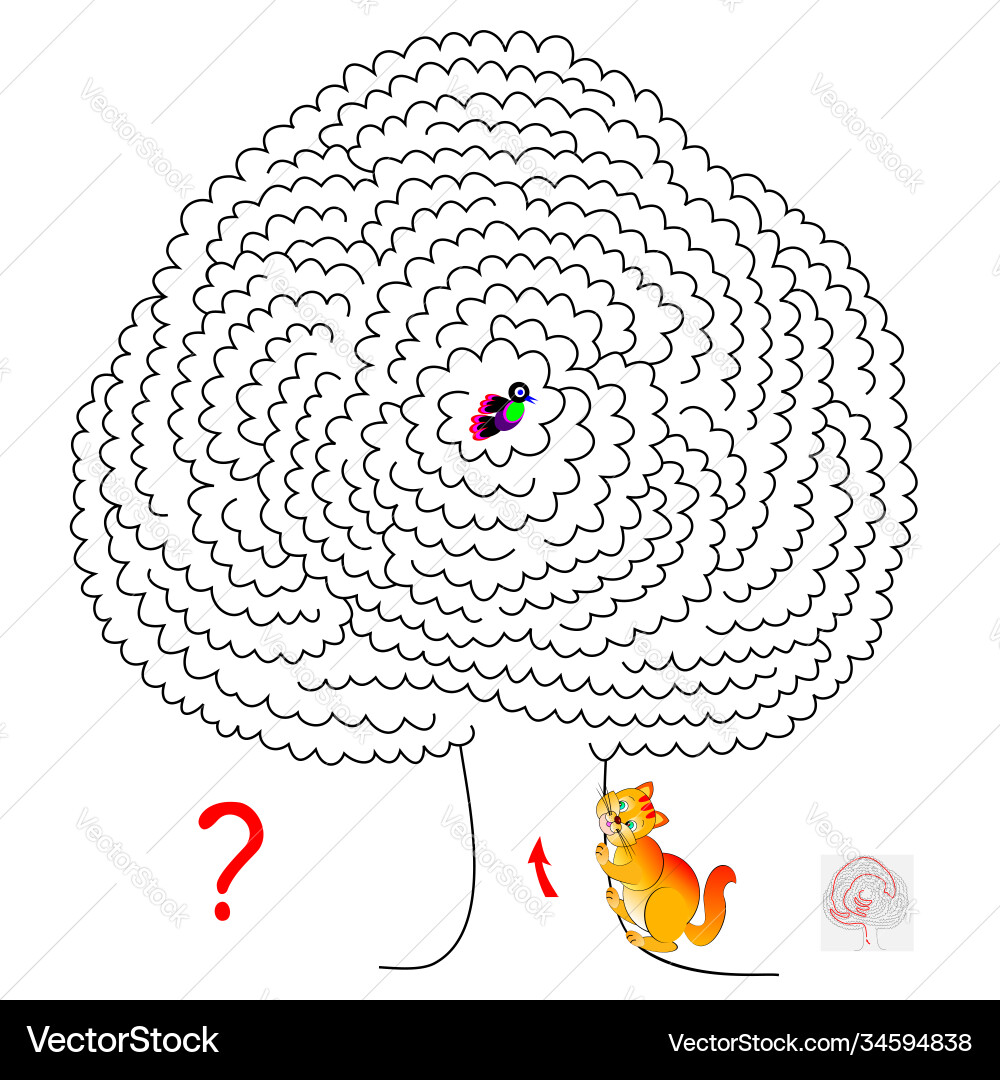 Logic puzzle game with labyrinth for children Logic puzzle game with labyrinth for children Vector Image