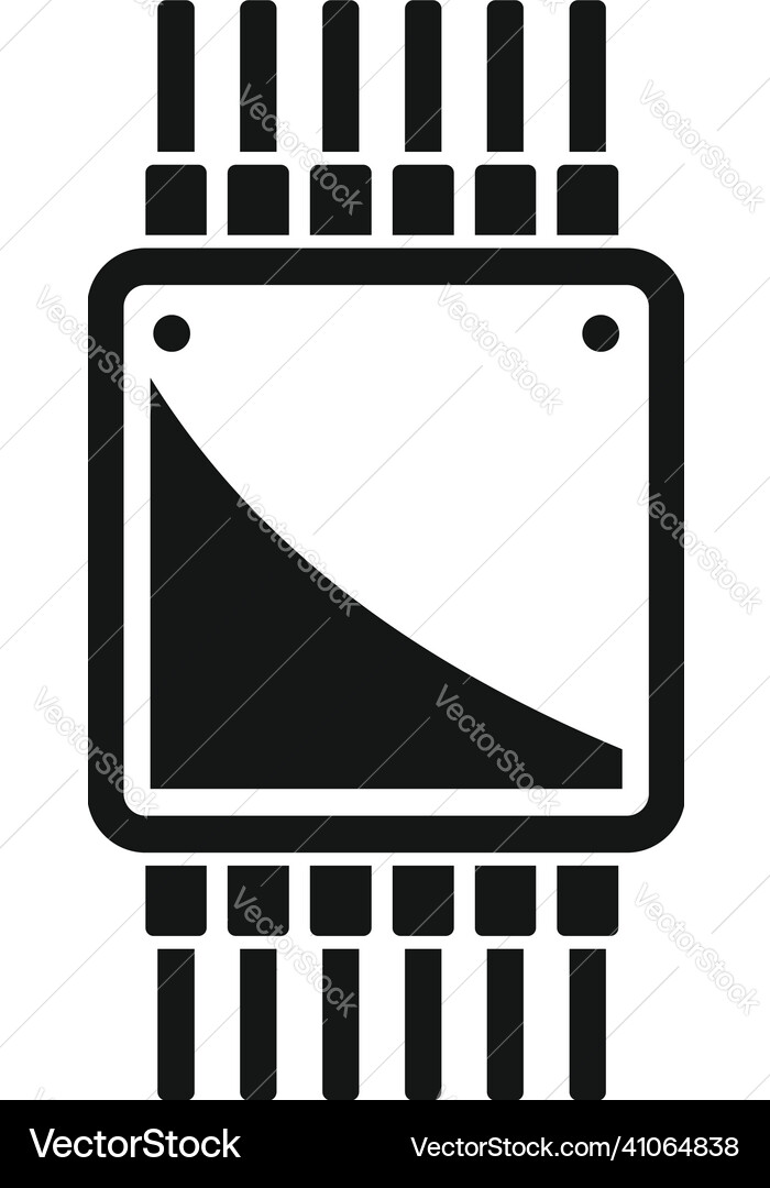 Processor cpu icon simple chip Processor cpu icon simple chip Vector Image