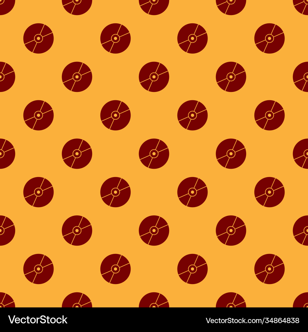 Red cd or dvd disk icon isolated seamless pattern Red cd or dvd disk icon isolated seamless pattern vector image
