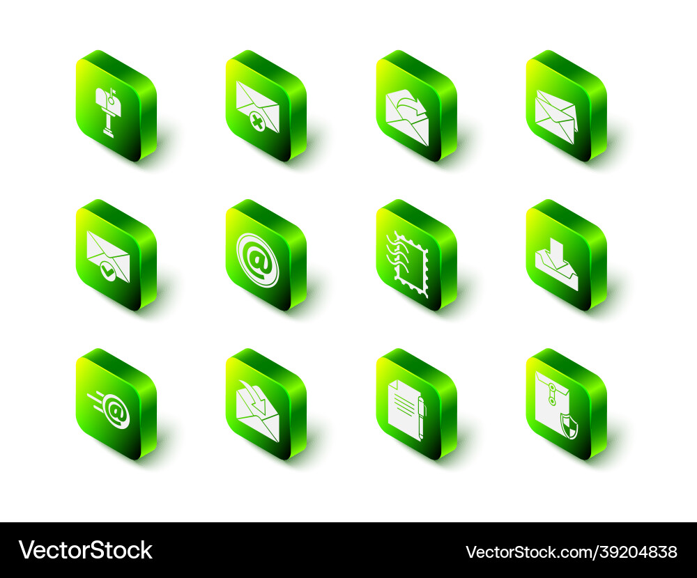 Set delete envelope outgoing mail Set delete envelope outgoing mail vector image