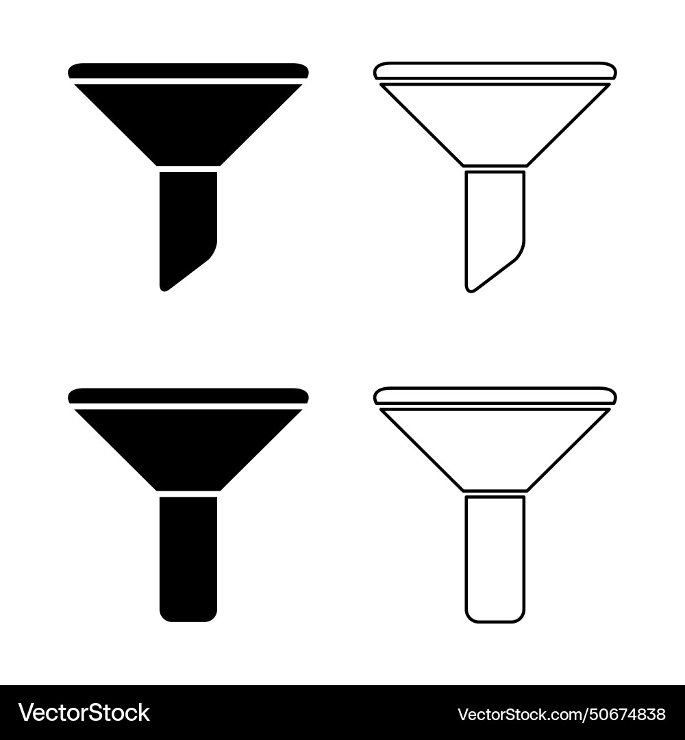 Set von Filter-Taste Web-Form-Icon Filterung Set von Filter-Taste Web-Form-Icon Filterung vektorbild