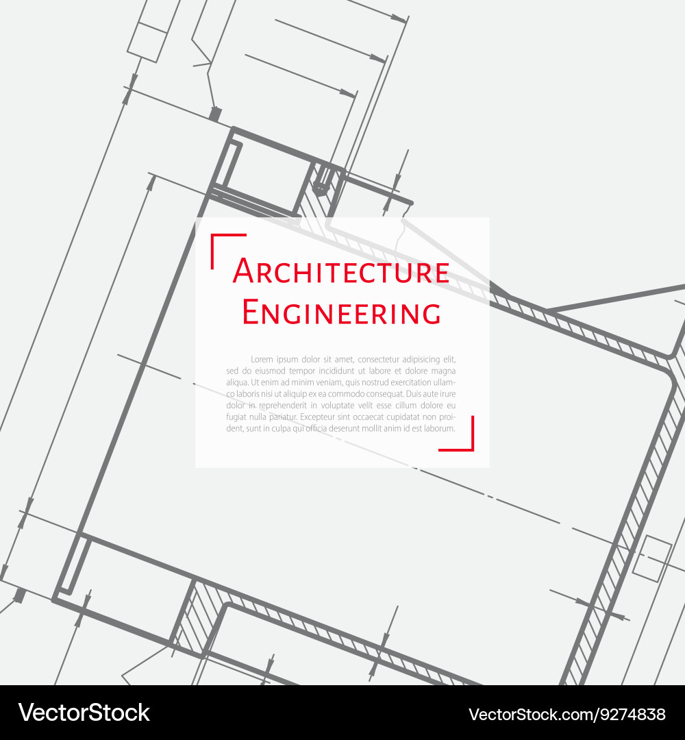 Technical blueprint of mechanism vector image