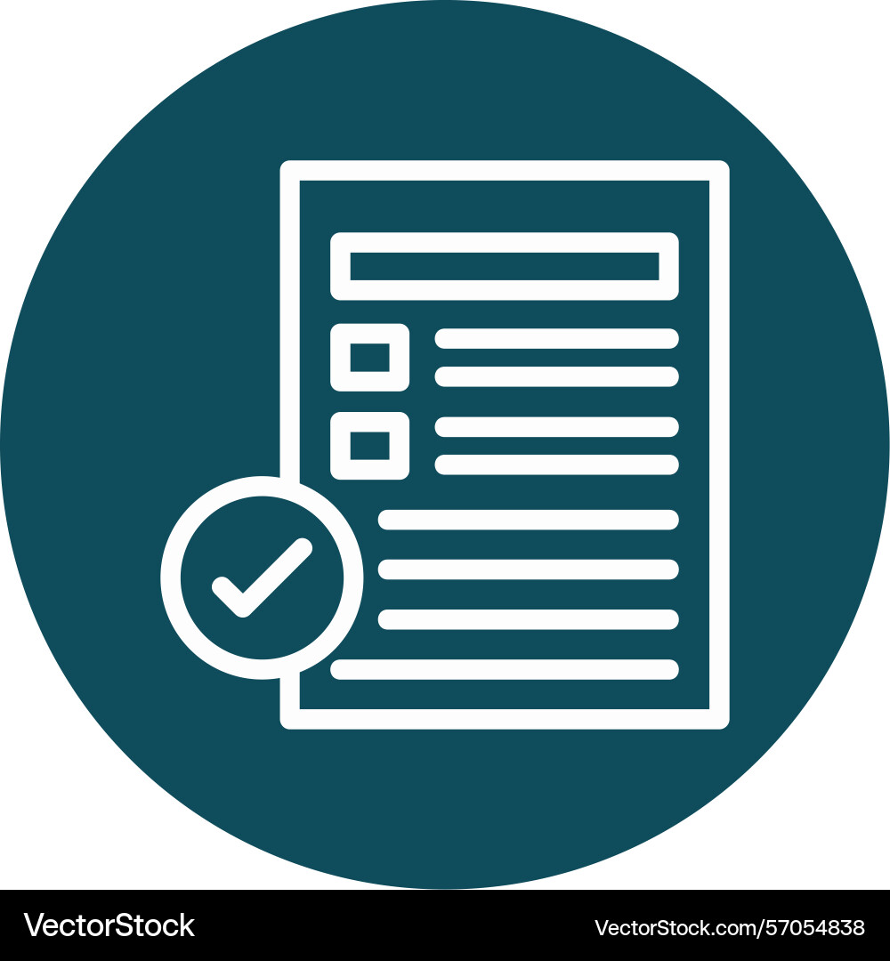 Test line circle style icon design Vector Image