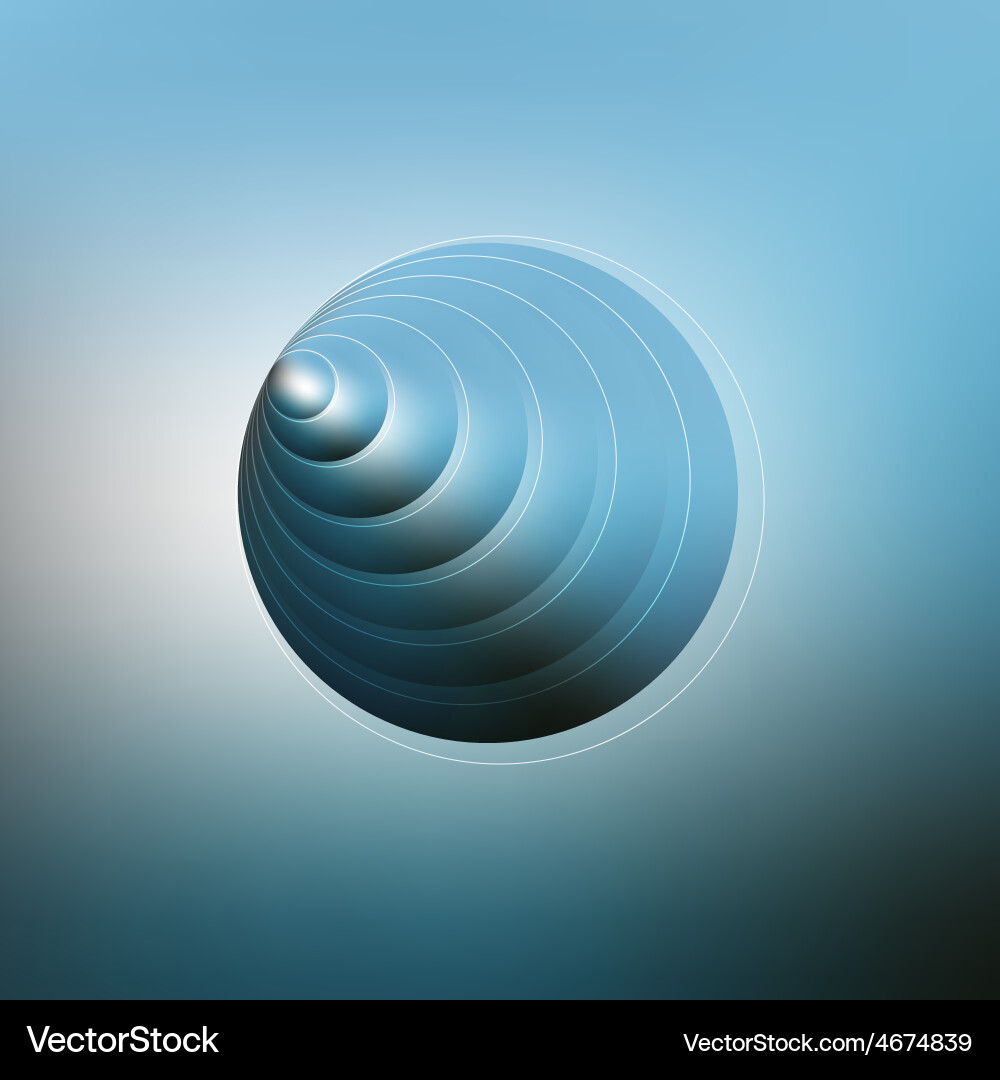 Circles pattern with the reflection of environment vector image