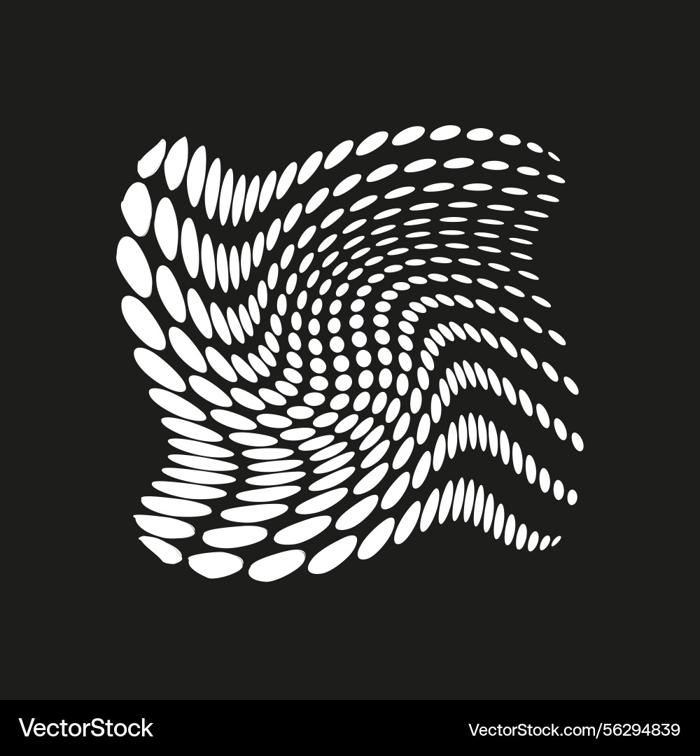 Distorted wave surface dot pattern structure Distorted wave surface dot pattern structure vector image