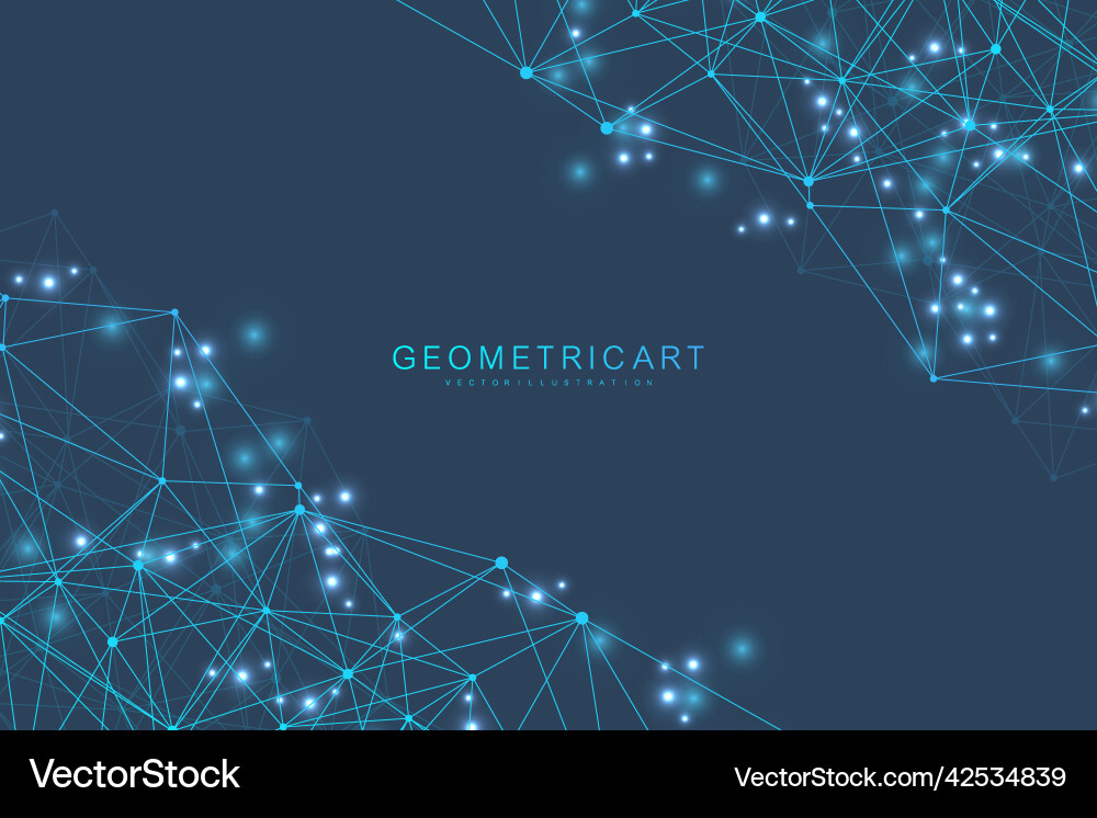 Geometric abstract background with connected line Geometric abstract background with connected line Vector Image