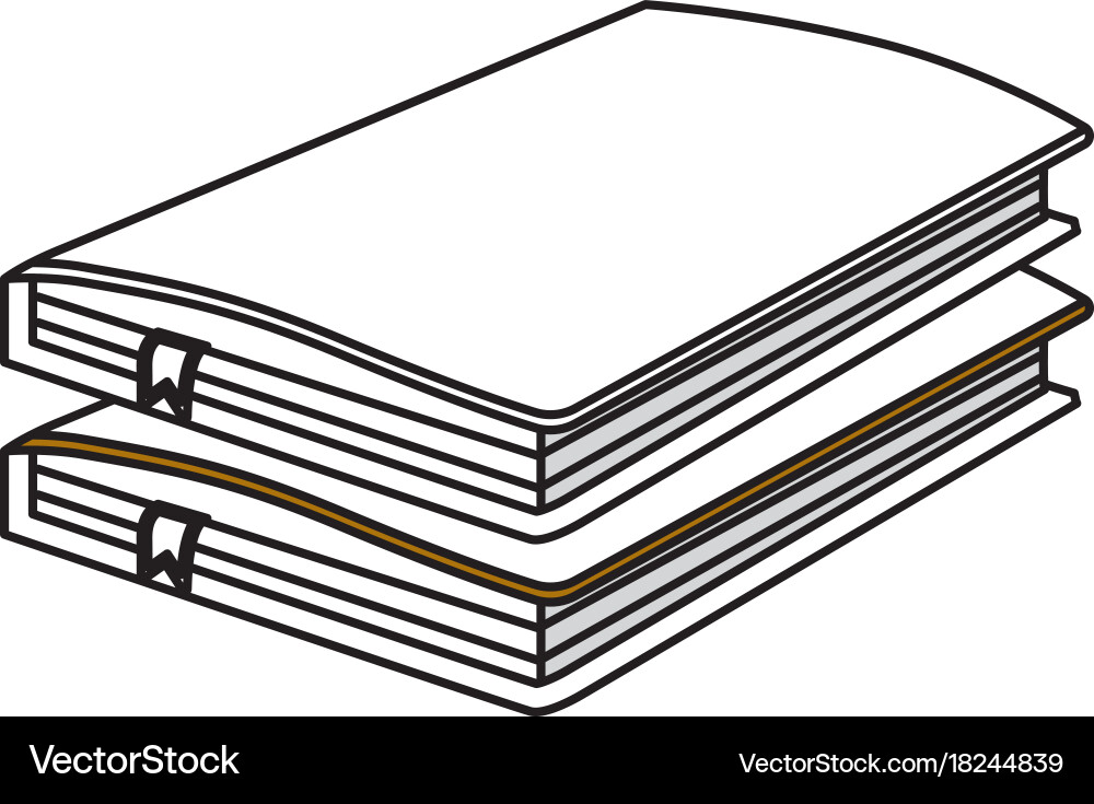 Line notebooks paper document notes object Vector Image