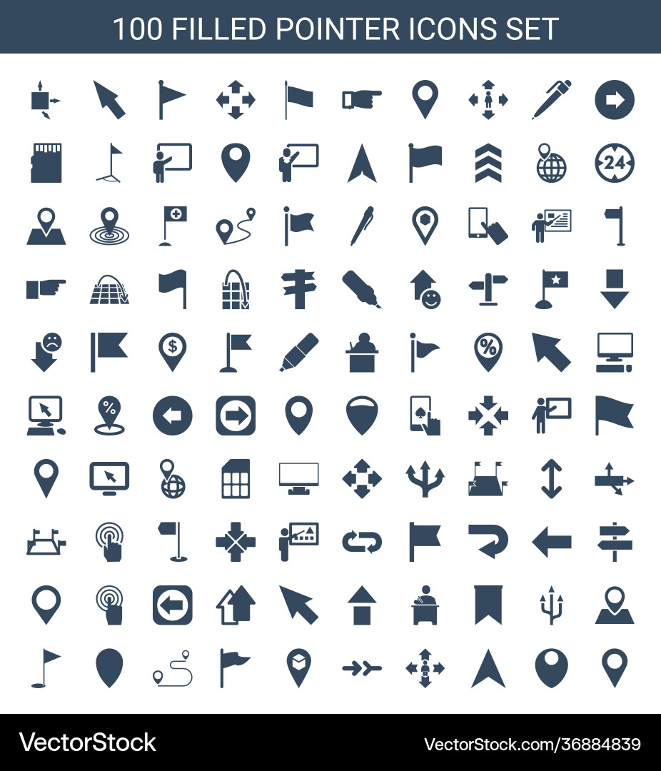Pointer icons vector image