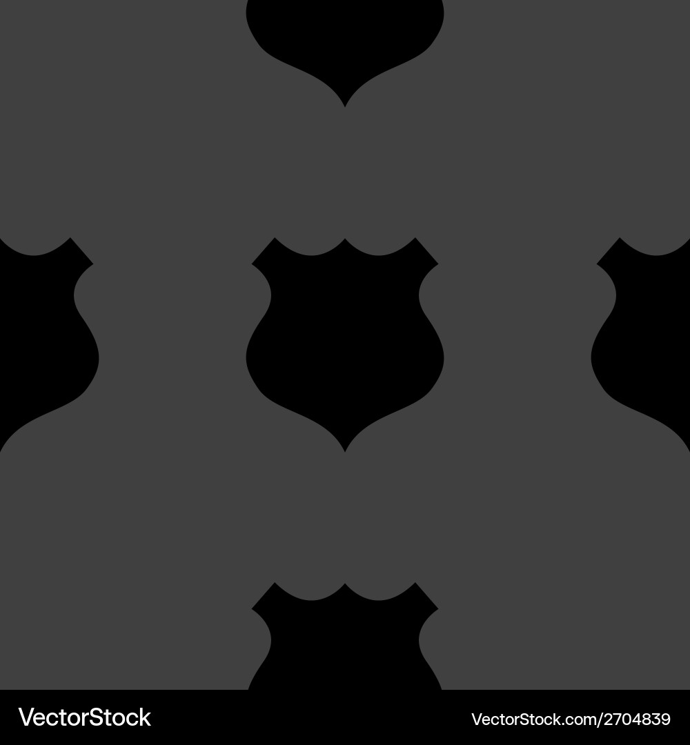 Shield web icon flat design seamless gray pattern vector image