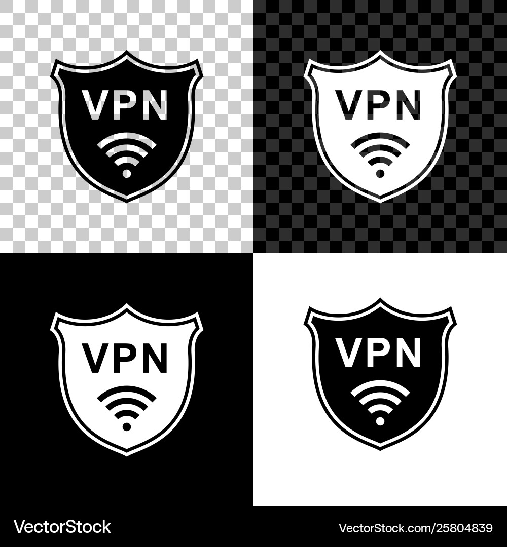 Shield with vpn and wifi wireless internet network Shield with vpn and wifi wireless internet network Vector Image