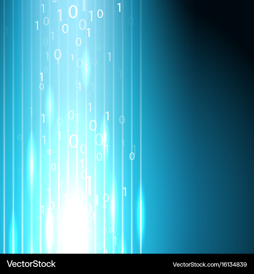 Stream of binary code Vector Image